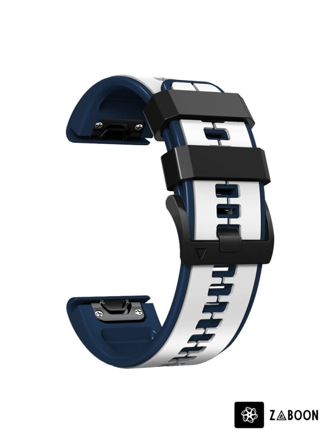 Zaboon Replacement Watch Band For Garmin Fenix 5 Plus 22mm Silicone Sports Two-Color - Image 2