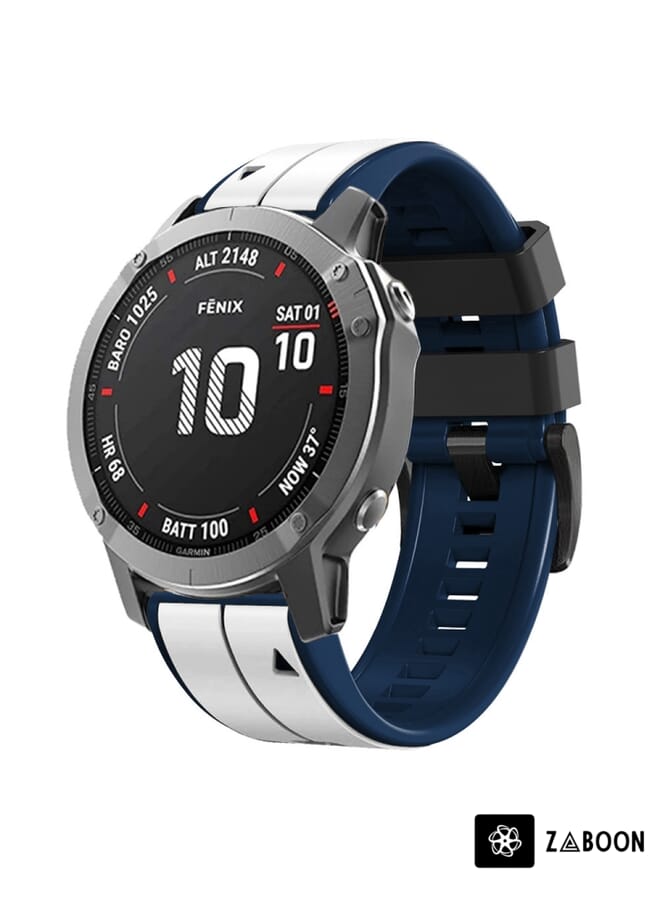 Zaboon Replacement Watch Band For Garmin Fenix 5 Plus 22mm Silicone Sports Two-Color - Image 1