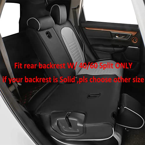 EKR Custom Fit Accord Car Seat Covers for Select Honda Accord EX-L,Touring,Sport,EX,Hybrid 2018 2019 2020 2021 2022(Rear Row W/40/60 Split Backrest) - Leather(Red) - Image 2