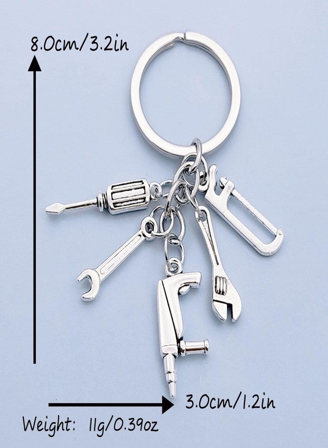 iMagitek 20Pcs Dad Grandpa Toolbox Keychains Screwdriver Wrench Saw Keychains for Father Grandpa Men's Keying Gifts Father's Day Birthday Gifts - Image 5