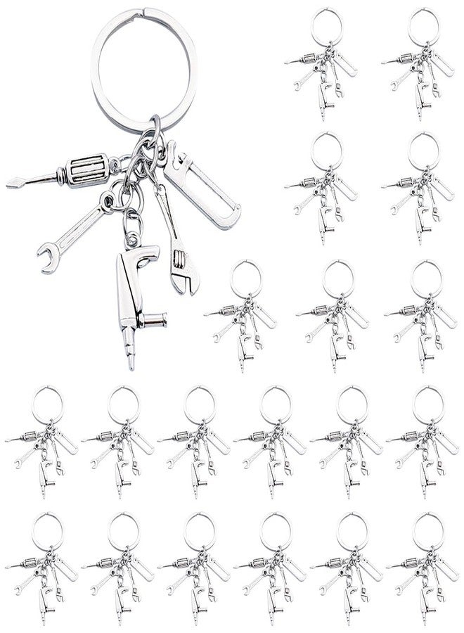 iMagitek 20Pcs Dad Grandpa Toolbox Keychains Screwdriver Wrench Saw Keychains for Father Grandpa Men's Keying Gifts Father's Day Birthday Gifts - Image 1