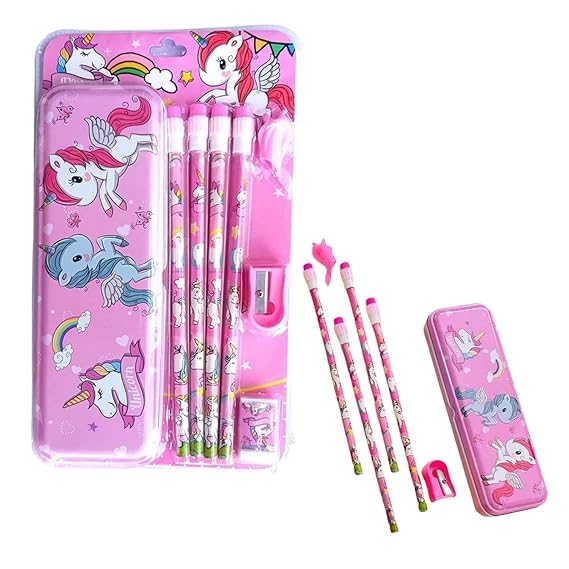 Generic Stationary Gift kit - Car Pencil Cases - School Set - Best for Gift- Return gift - pink  - Image 1