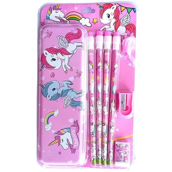 Generic Stationary Gift kit - Car Pencil Cases - School Set - Best for Gift- Return gift - pink  - Image 5