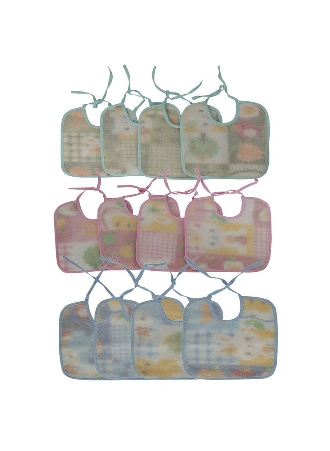 Aarushi Baby Multi Colour Soft Cotton Water Resistance Square Bibs Pack of 12 Print May Very - Image 2