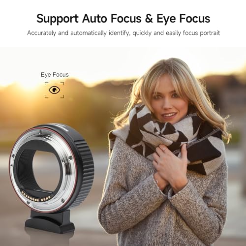 SNIPIZ EF-EOS R Mount Adapter Auto-Focus Lens Mount Adapter Converter Ring Compatible with Canon EF/EF-S Series Lens to EOS R, RP, R3, R5, R6, R6II, R7, R8, R10, R50, R100 Cameras - Image 2
