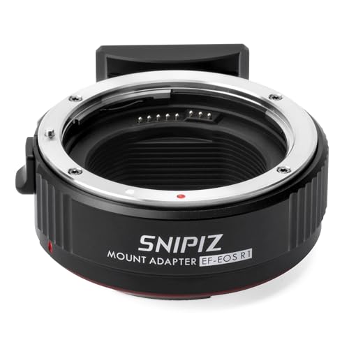 SNIPIZ EF-EOS R Mount Adapter Auto-Focus Lens Mount Adapter Converter Ring Compatible with Canon EF/EF-S Series Lens to EOS R, RP, R3, R5, R6, R6II, R7, R8, R10, R50, R100 Cameras - Image 1