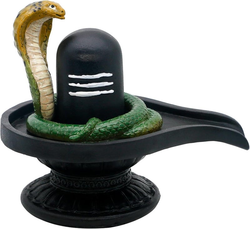 alikiki Hindu Shiva Lingam Statue - 4.4”H Indian Idol Murti Item Shivling for Pooja Shiv Ling God Statue Home Office Temple Mandir Shrine Altar Pooja Decor India Diwali Puja Gifts for Friends - Image 1