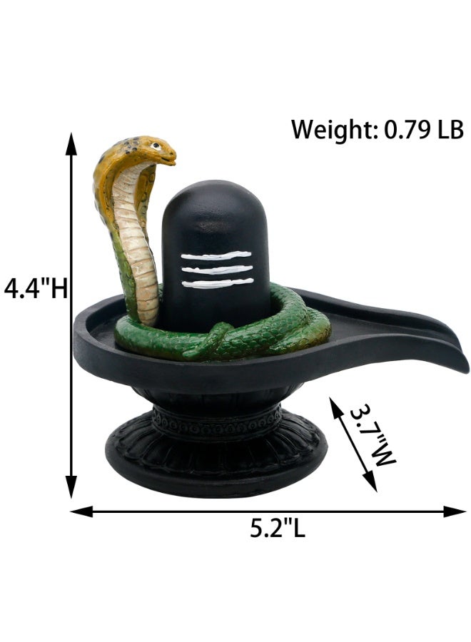 alikiki Hindu Shiva Lingam Statue - 4.4”H Indian Idol Murti Item Shivling for Pooja Shiv Ling God Statue Home Office Temple Mandir Shrine Altar Pooja Decor India Diwali Puja Gifts for Friends - Image 5