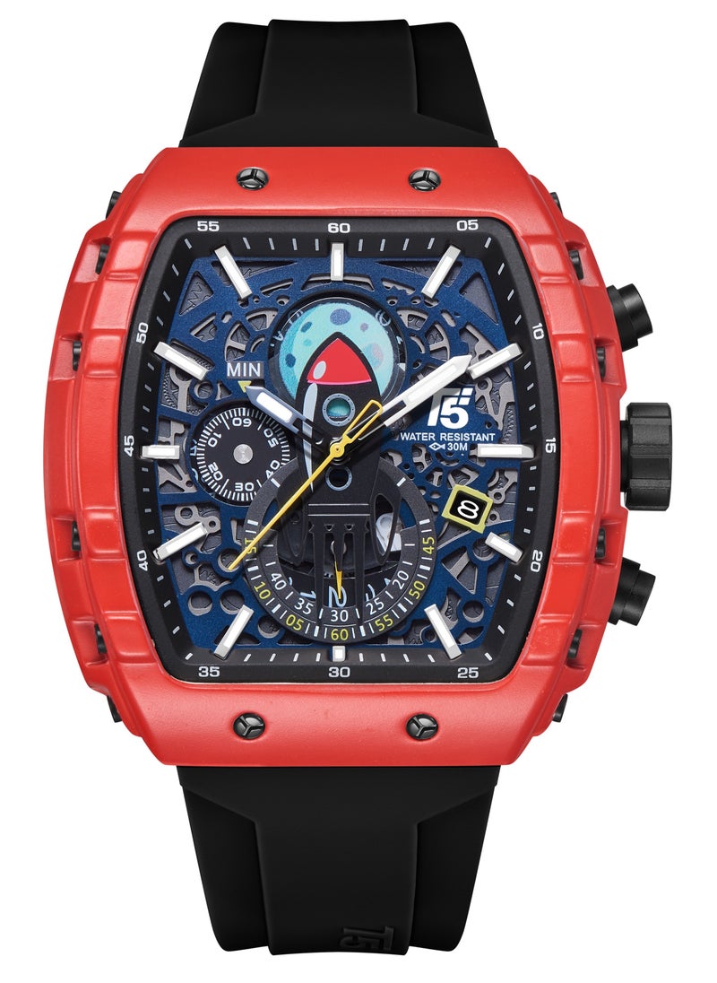 T5 - T5 Men's Chronograph Silicone strap Watch - Image 1