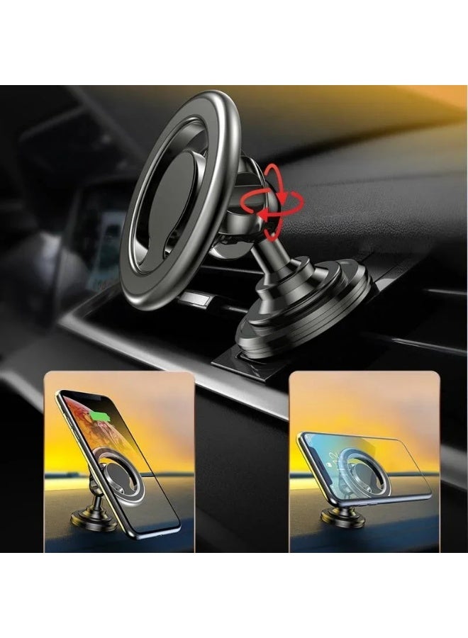 Car Mobile Holder Ultra-stable Car Mount Strong Magnetic Holder for Magsafe Magnet Stand in Car Dashboard Adjustable Bracket for iPhone 16 15 14 Pro Black - Image 5