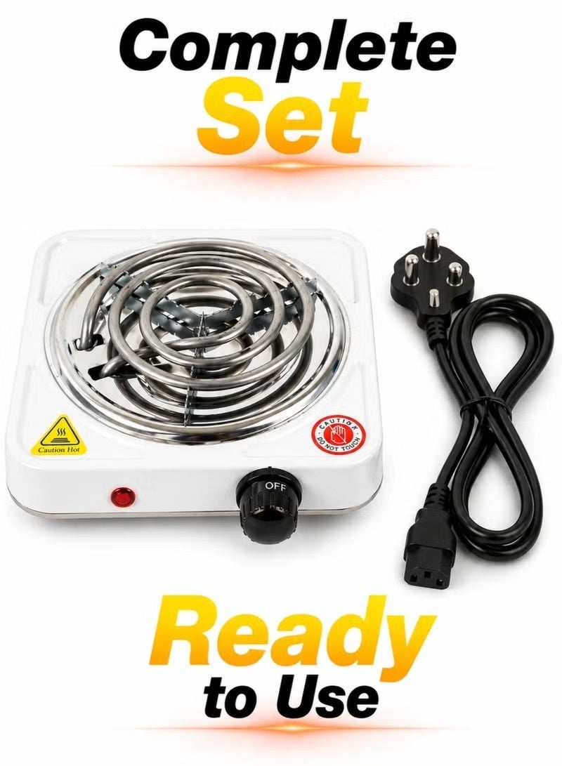 Hot Plate Portable Electric Stove Hot Plate 1000W Single Burner Cooker with Temperature Control Compact Cooking Stove - Image 2