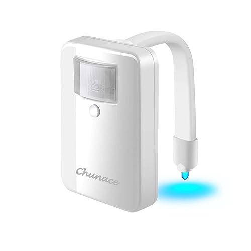 Chunace Toilet Bowl Night Light Motion Sensor, 16 Color Changing LED Gadgets for Bathroom Accessories Decor, Cool Gag Stuff for Men, Kids, Funny Stocking Stuffer Gifts 2025 - Image 2