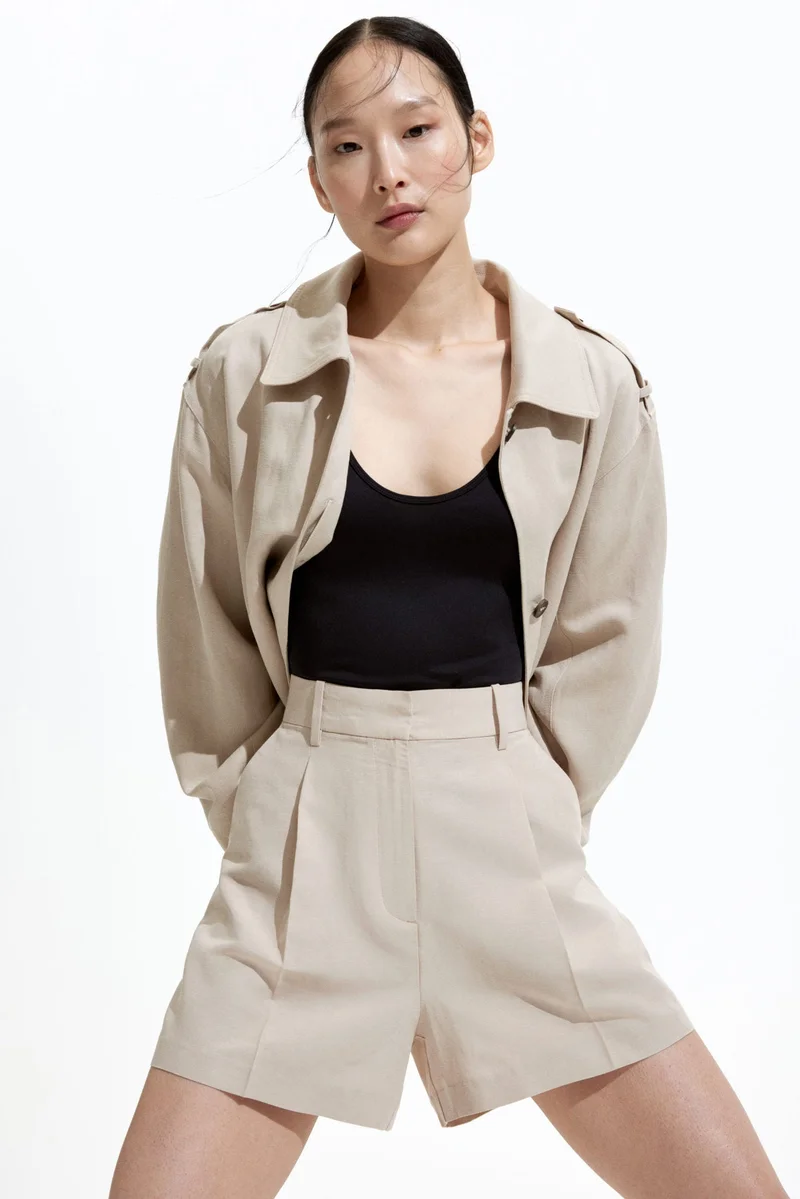 H&M Linen-blend shorts