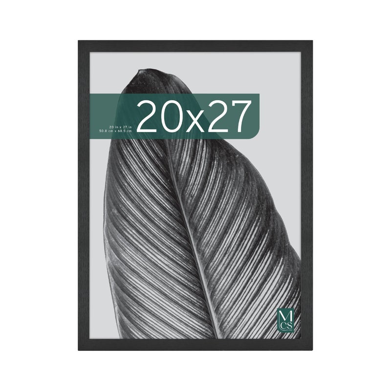 MCS Studio Gallery 20x27 Poster Frame Black Woodgrain Engineered Wood, Vertical & Horizontal Wall Hanging Large Picture Frame for Photos, Posters & Art Prints (1-Pack) - Image 1