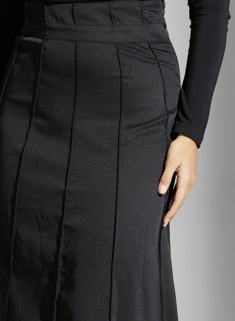 Golden Apple Pleated High Waist Skirt