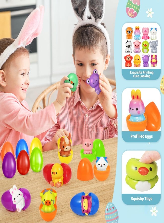 Letapapa 24 Pack Easter Eggs Filled with Animals Slow Rising Toys, Easter Basket Stuffers Essentials, Easter Eggs with Toys for Easter Egg Hunt, Party Favor Supplies Classroom Prizes for Boys Grils - Image 4