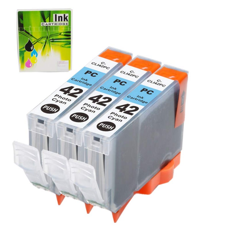 NEXTPAGE CLI42 Photo Cyan Ink Cartridges Replacement for Canon CLI-42 CLI 42 Photo Cyan Ink Cartridge for use with Pixma Pro 100 Pro-100S Printers (CLI42 PC 3 Pack) - Image 1