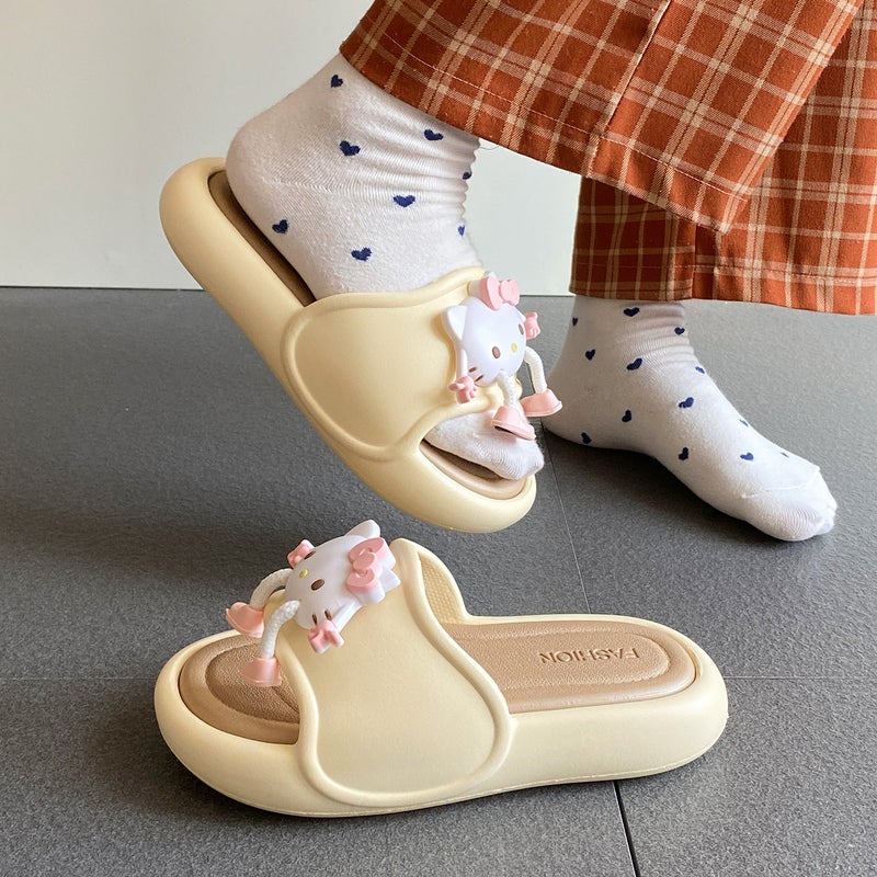 26 New Summer Models Of High-Looking, Cute Slip-On Slippers For Girls To Wear At Home And Outdoors, Lightweight And Comfortable Sports Slip-On Slippers For Sale - Image 4