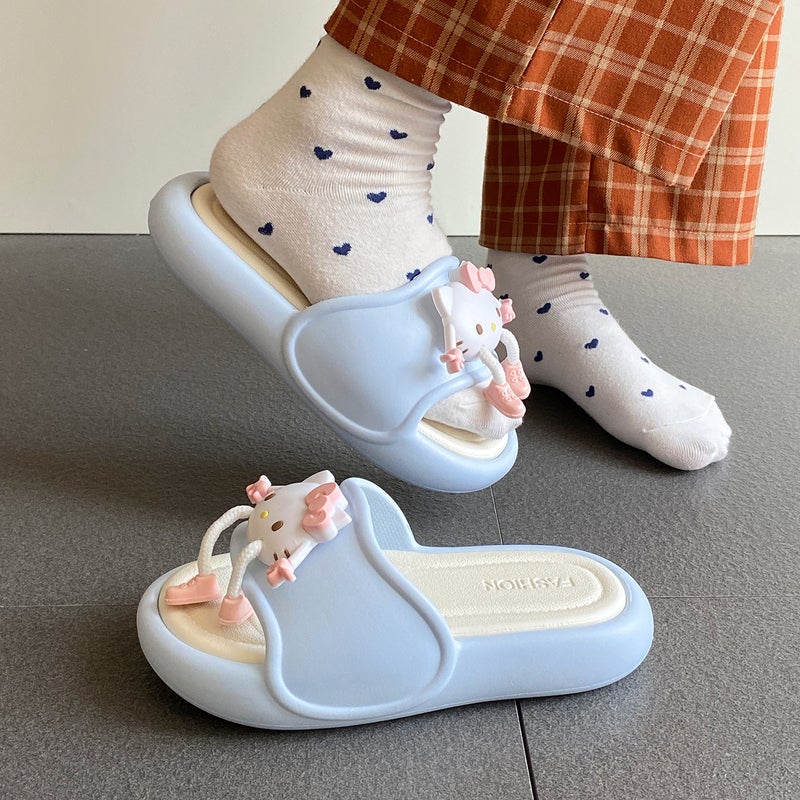 26 New Summer Models Of High-Looking, Cute Slip-On Slippers For Girls To Wear At Home And Outdoors, Lightweight And Comfortable Sports Slip-On Slippers For Sale - Image 5
