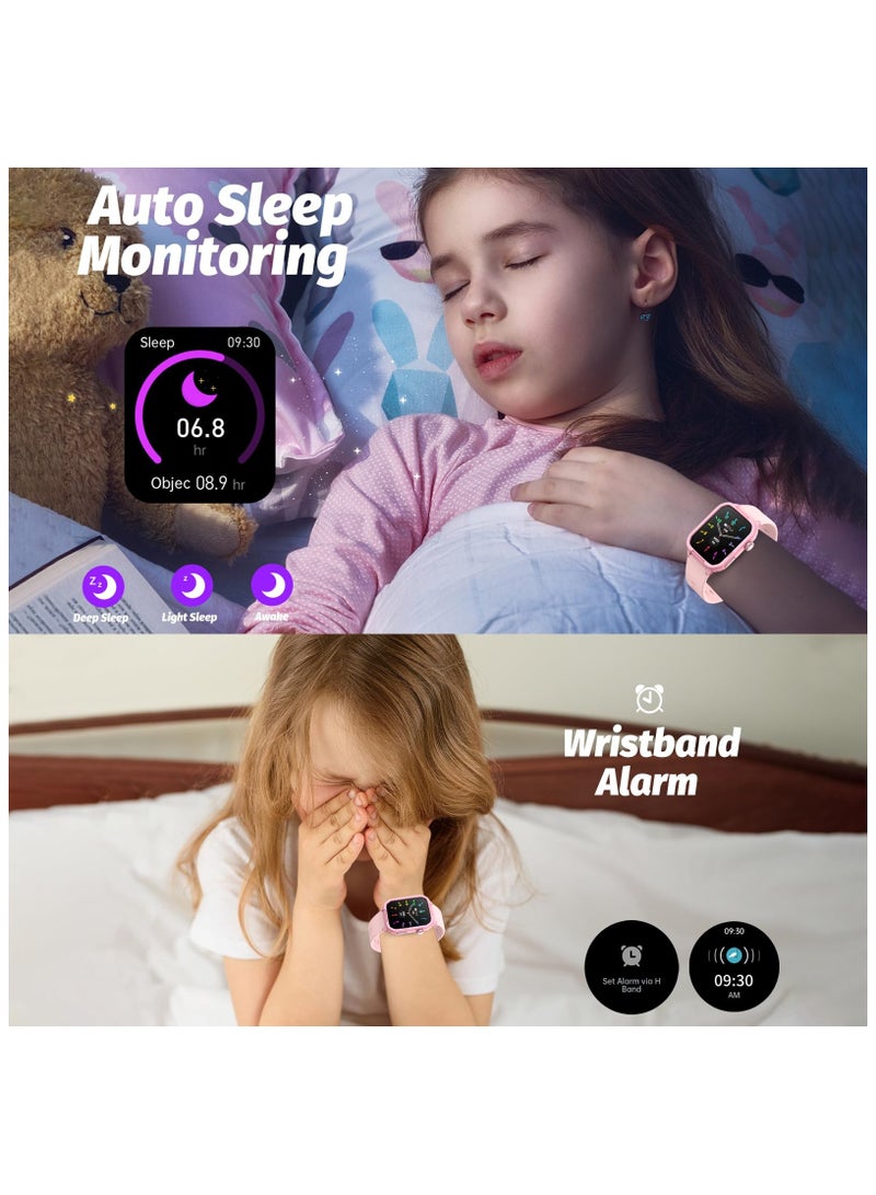 Kids Boys Smart Watch, IP68 Waterproof Heart Rate Tracker Smartwatch for Children with 1.5 Inch DIY Sports Face, Encoder, Sleep Heart Rate Monitor, 19 Sports Modes  - Image 2