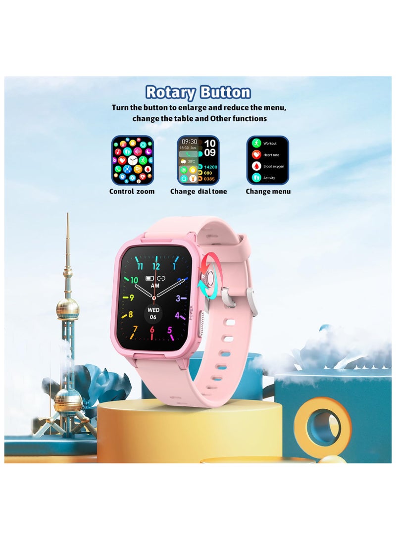 Kids Boys Smart Watch, IP68 Waterproof Heart Rate Tracker Smartwatch for Children with 1.5 Inch DIY Sports Face, Encoder, Sleep Heart Rate Monitor, 19 Sports Modes  - Image 3