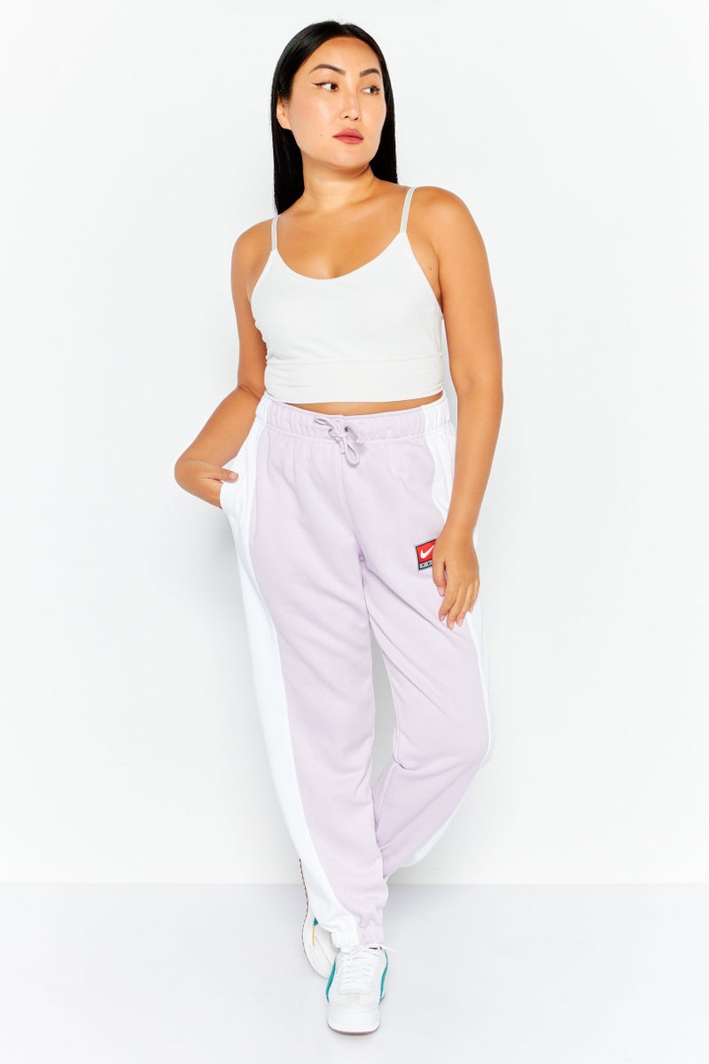 Nike Women Loose Fit Brand Logo Outdoor Sweatpants, White  - Image 2