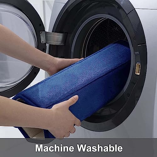 Buganda Memory Foam Bath Mat, 24" x 16", Ultra Soft and Non-Slip Bathroom Rugs, Water Absorbent and Machine Washable Bath Rug for Bathroom, Shower, and Tub, Navy Blue - Image 5