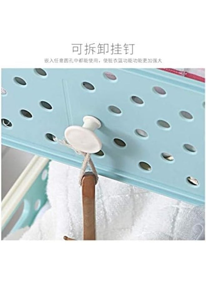 HOUSE OF QUIRK House of Quirk Dirty Laundry Basket (2-Tier, Blue, Large)  - Image 4
