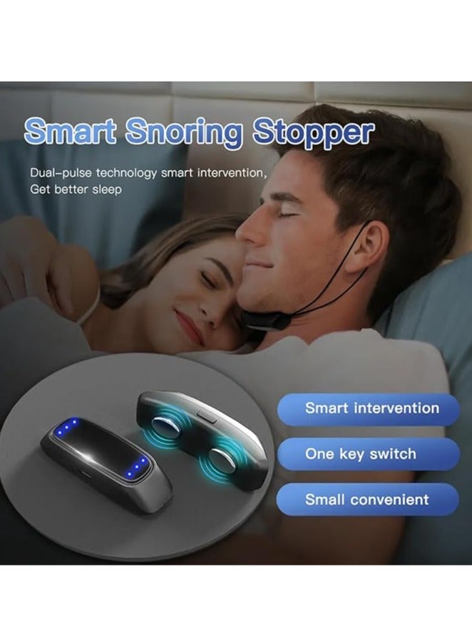 Anti-snoring smart device, USB rechargeable smart device with gear indicator, 6 adjustable gears and automatic snoring detection, unisex  - Image 3