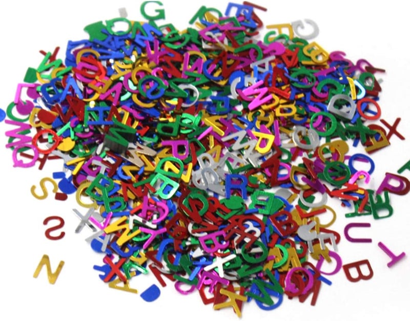 كلاراكو 90 جرام/عبوة من حروف أبجدية مزخرفة لطيفة ومزينة بالترتر وحروف جامعية مرصعة بالترتر وملحقات يدوية الصنع - 8 مم - Image 1