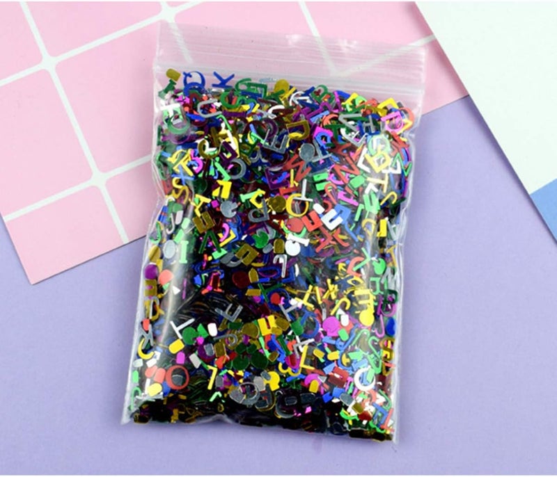 كلاراكو 90 جرام/عبوة من حروف أبجدية مزخرفة لطيفة ومزينة بالترتر وحروف جامعية مرصعة بالترتر وملحقات يدوية الصنع - 8 مم - Image 4