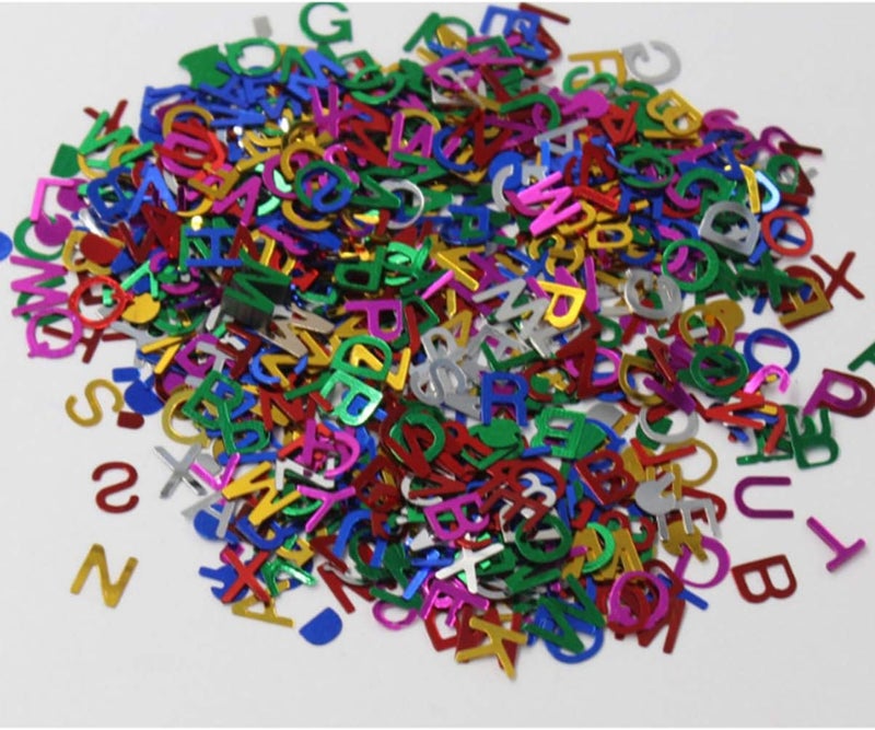 كلاراكو 90 جرام/عبوة من حروف أبجدية مزخرفة لطيفة ومزينة بالترتر وحروف جامعية مرصعة بالترتر وملحقات يدوية الصنع - 8 مم - Image 3