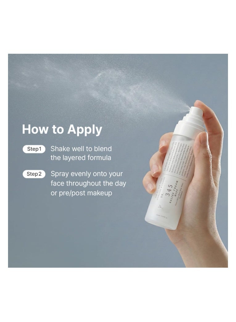 Dr. 345 Relief Cream Mist 60ml – Hydrating & Calming Vegan Korean Skincare Face Mist - Image 4