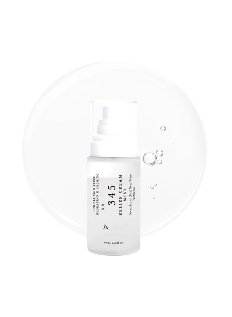 Dr. 345 Relief Cream Mist 60ml – Hydrating & Calming Vegan Korean Skincare Face Mist - Image 1