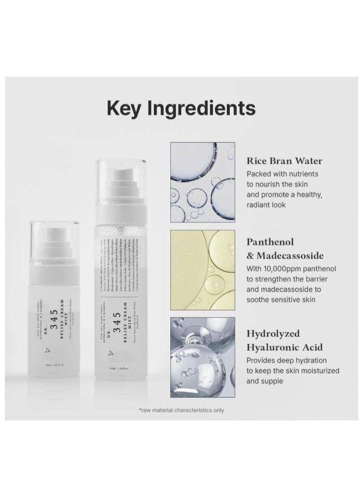 Dr. 345 Relief Cream Mist 60ml – Hydrating & Calming Vegan Korean Skincare Face Mist - Image 5