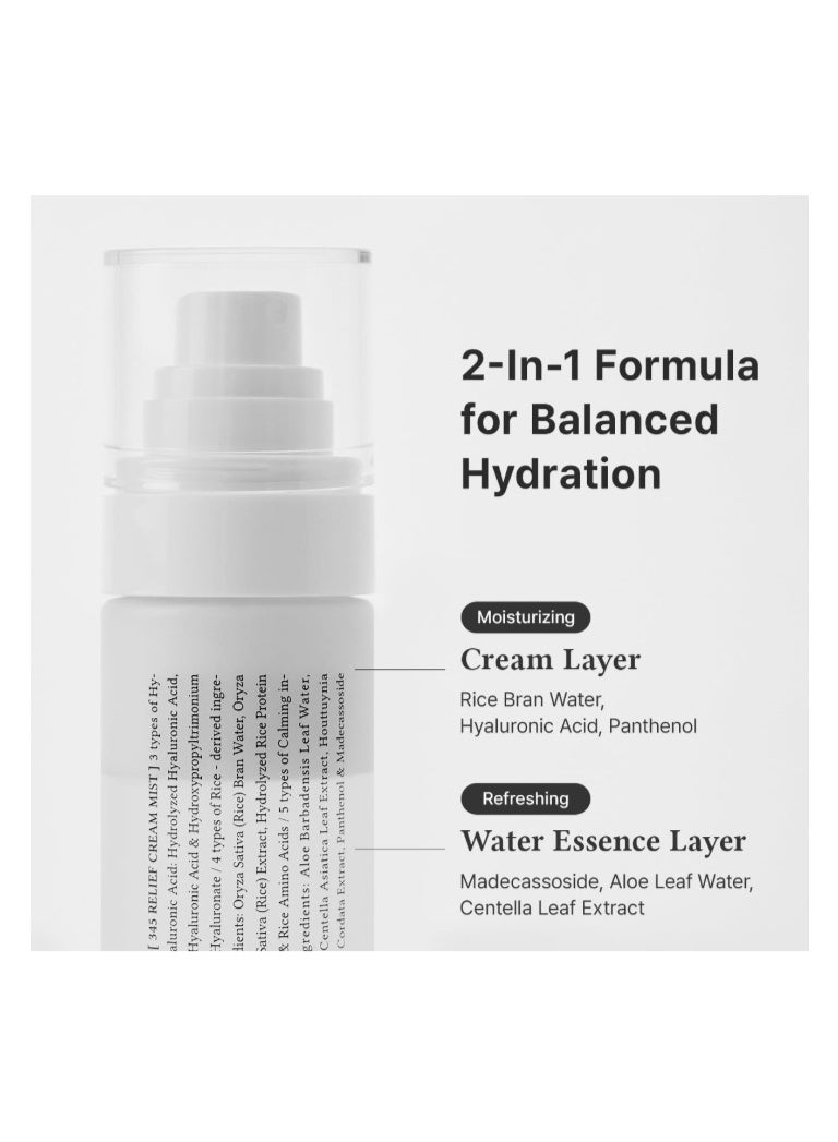Dr. 345 Relief Cream Mist 60ml – Hydrating & Calming Vegan Korean Skincare Face Mist - Image 3
