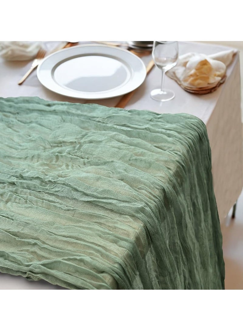 Cheesecloth Table Runner, 90*400cm Boho Gauze Cheese Cloth, Rustic Sheer Table Runners for Wedding Baby Bridal Shower Friendsgiving Party Fall Christmas Home Decorations - Image 5