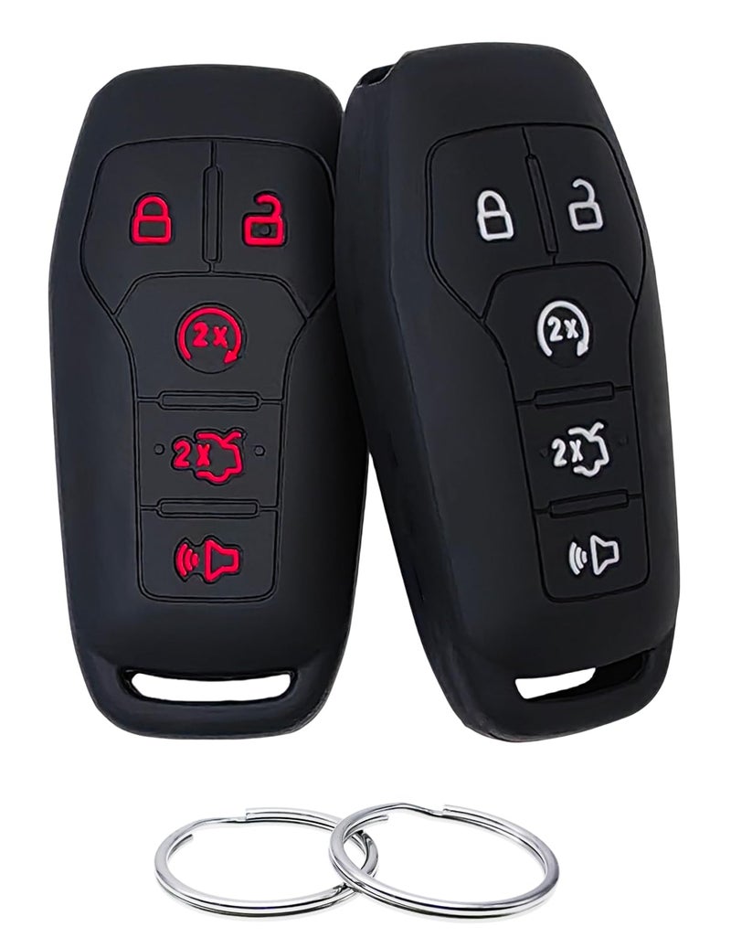 REPROTECTING Silicone Rubber Key Fob Cover Compatible with 20132018 Ford Edge Explorer F150 F250 Super Duty F350 Super Duty Fusion Mustang Lincoln MKX M3NA2C31243300