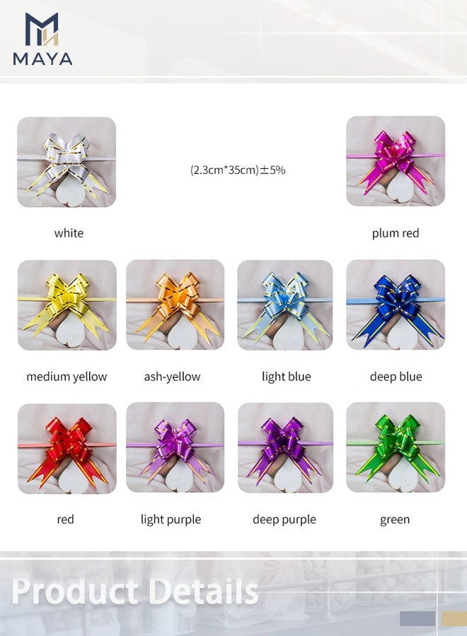 Maya 100 Pcs Cellophane Bags, Clear Cello Gift Bags, 100 Pcs Treat Bags with Twist Ties and Ribbons Bows, Party Favor Candy Bags for Bakery, Popcorn, Cookies, Candies, Dessert, 18*25cm - Image 5