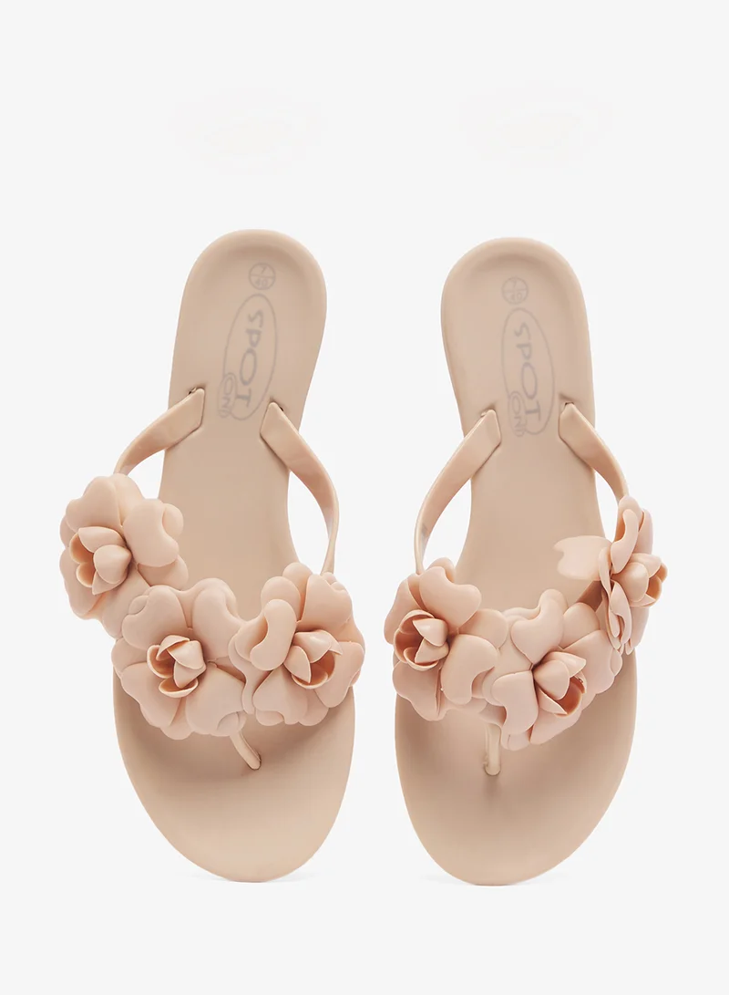 Spot-On Ruffle Flat Sandals