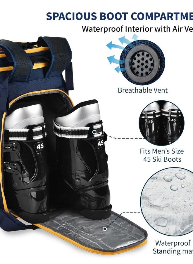 Heliar 55L-70L Expandable Ski Boot Bag – Waterproof, Durable with Helmet Compartment – Ideal for Ski & Snowboard Gear – Men & Women - Image 4