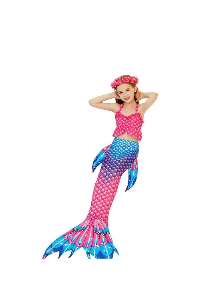 بدلة سباحة بنمط حورية بحر من 3 قطع - Image 5