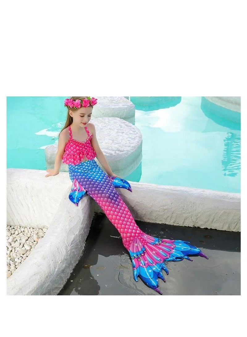 بدلة سباحة بنمط حورية بحر من 3 قطع - Image 4