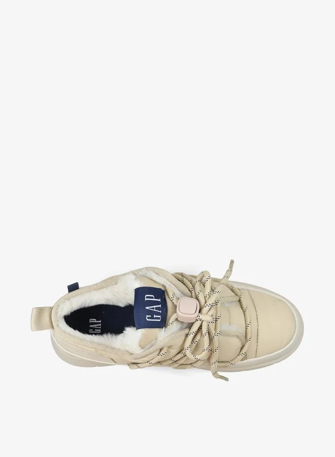 GAP Women's Panelled Lace-Up Low Ankle Sneakers