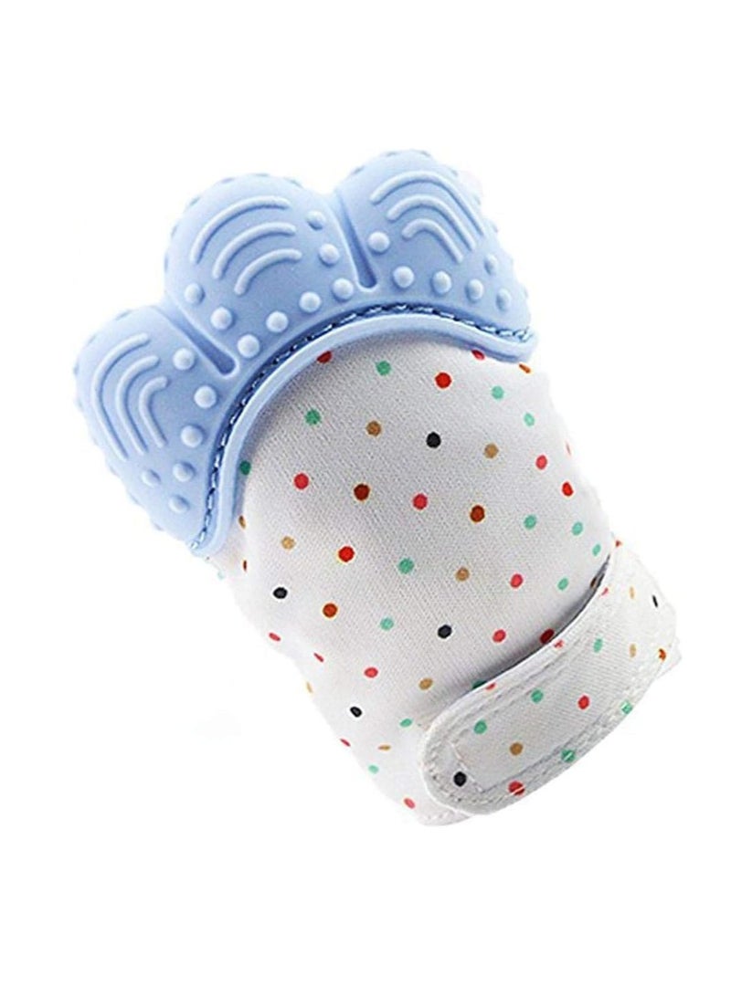 Baby Teething Glove, Self Soothing Teether Toy Relieve Teething Pain and Prevent Scratches - 1 Glove, (Pink) - Image 1