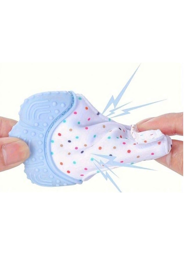 Baby Teething Glove, Self Soothing Teether Toy Relieve Teething Pain and Prevent Scratches - 1 Glove, (Pink) - Image 3