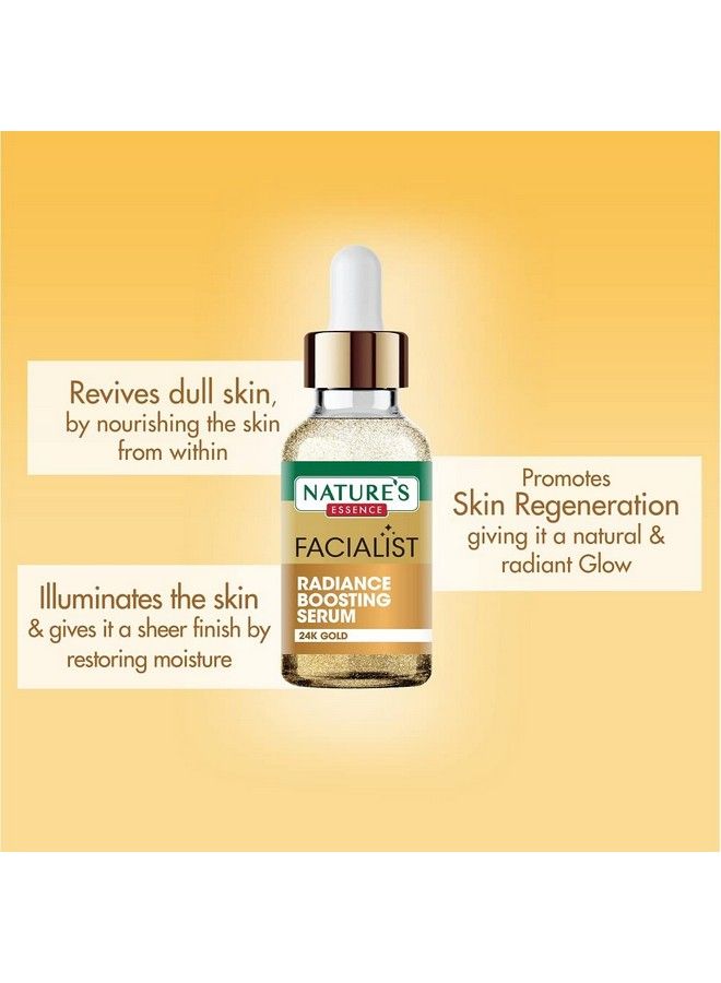 Nature's Essence سيروم الوجه للاستخدام اليومي سيروم الوجه الذهبي للنساء سيروم تعزيز الإشراق مع ذهب 24 قيراط 30 مل - Image 4