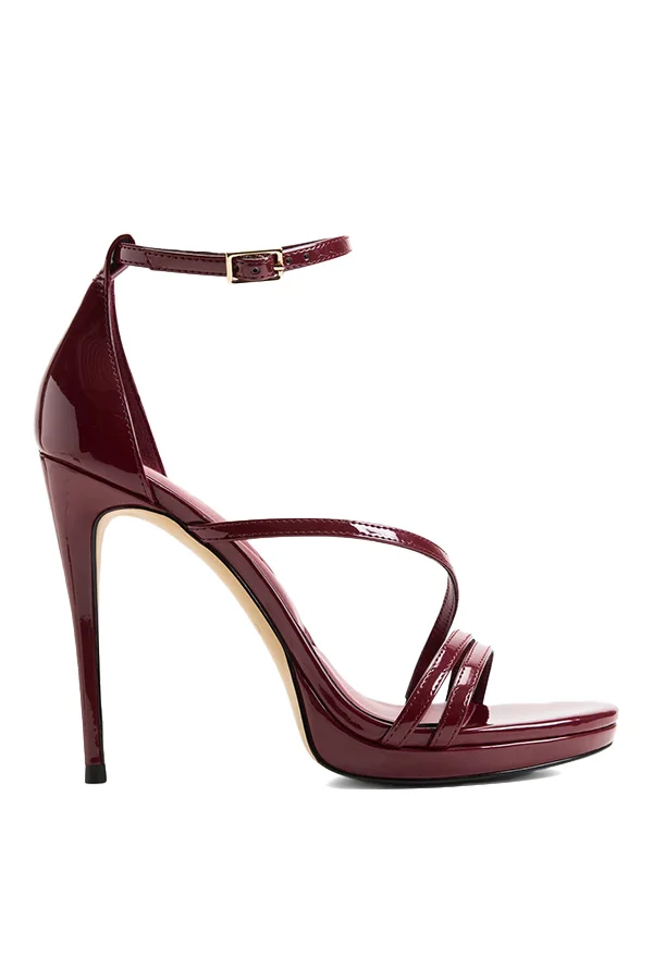 Odella Ladies Red Heeled Sandals