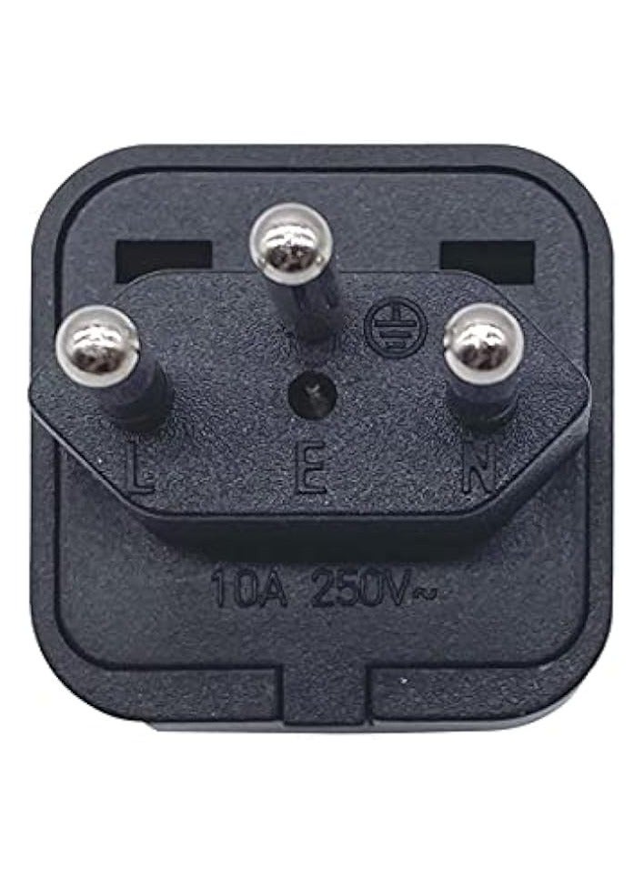 erorex Switzerland and Liechtenstein (Type J) Plug Adaptor, 3-pin UAE/KSA/UK Plug Convert to 3-pin Switzerland and Liechtenstein Socket with Safety Shutter (3 Pieces, Black)  - Image 2