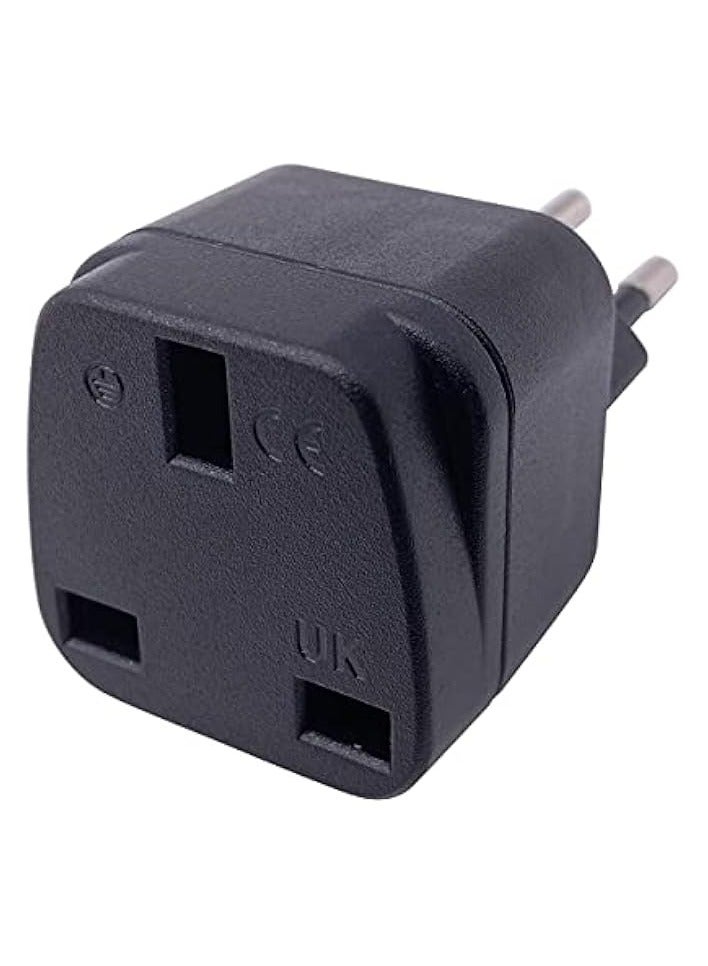 erorex Switzerland and Liechtenstein (Type J) Plug Adaptor, 3-pin UAE/KSA/UK Plug Convert to 3-pin Switzerland and Liechtenstein Socket with Safety Shutter (3 Pieces, Black)  - Image 3